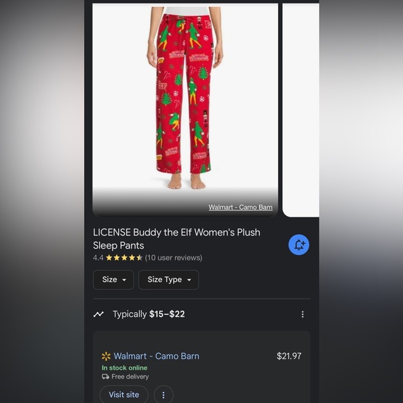 ELF women’s plus pajama pants - Picture 2 of 2